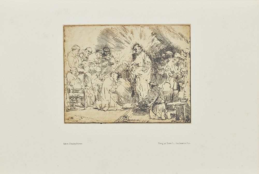 Christ appearing to the Apostles by Bisson Frères
