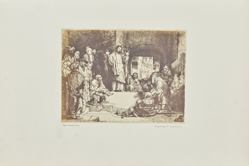 Christ preaching ('la petit tombe') by Bisson Frères