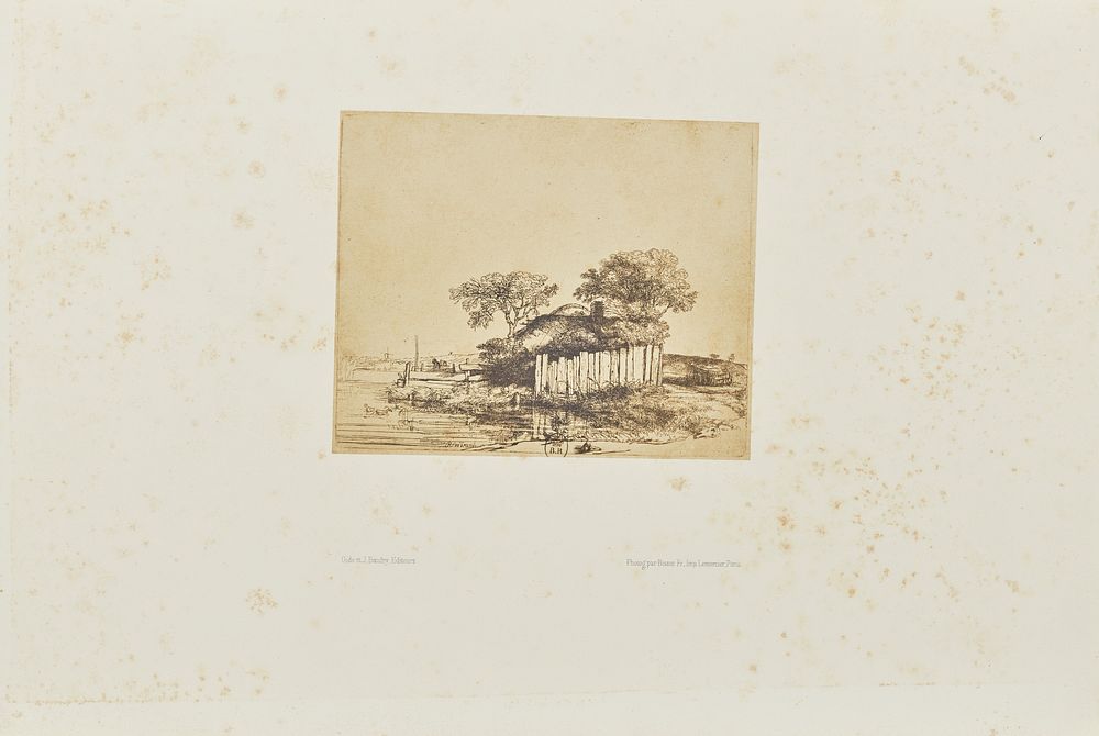 Cottage with a white paling by Bisson Frères