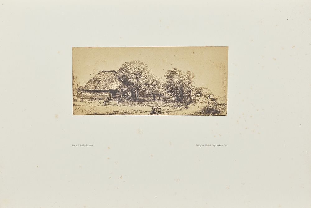 Orchard with barn by Bisson Frères