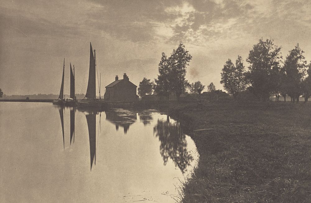 Cantley: Wherries Waiting for the Turn of the Tide by Peter Henry Emerson