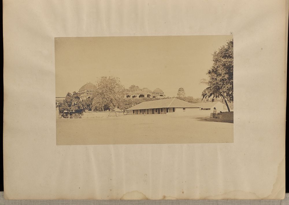 Madura. [Trimul Naik's] Palace, with Mr. Fischer's School House in the Foreground. by Capt Linnaeus Tripe