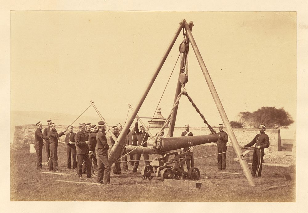 Fifeshire Artillery Militia assembling cannon by Thomas Rodger