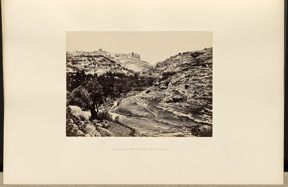 Jerusalem, from the Well of En-Rogel by Francis Frith