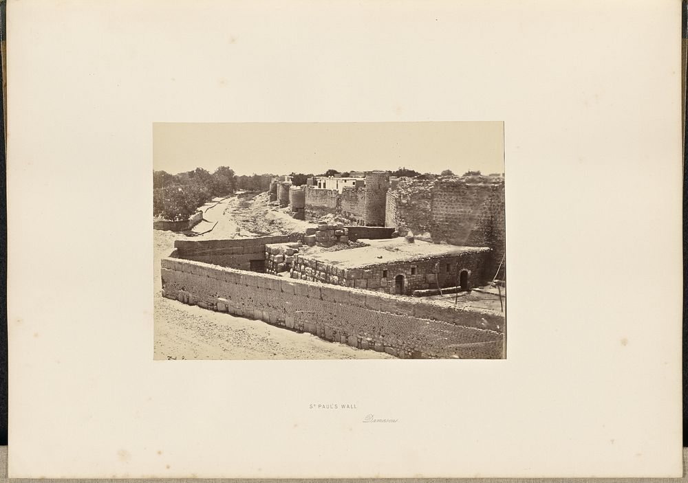 St. Paul's Wall, Damascus by Francis Frith