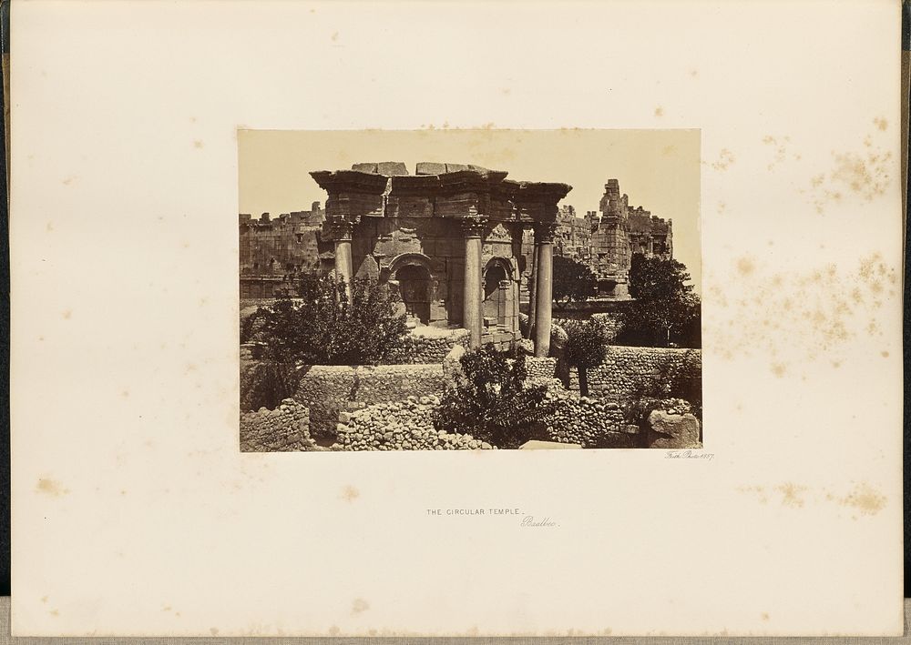 The Circular Temple, Baalbec by Francis Frith