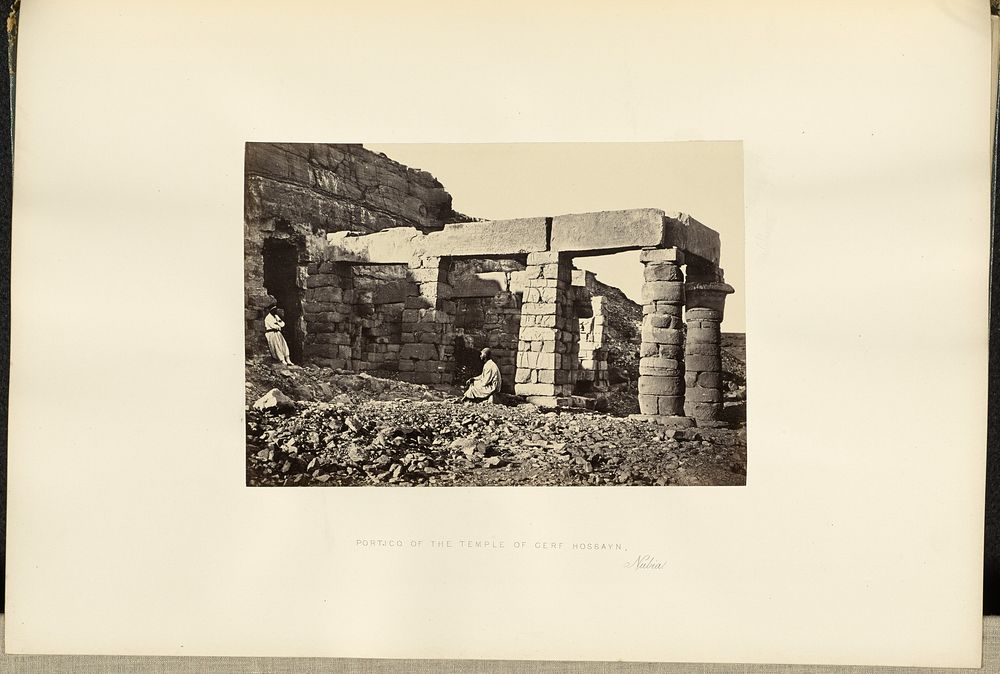 Portico of the Temple of Cerf Hossayn, Nubia by Francis Frith