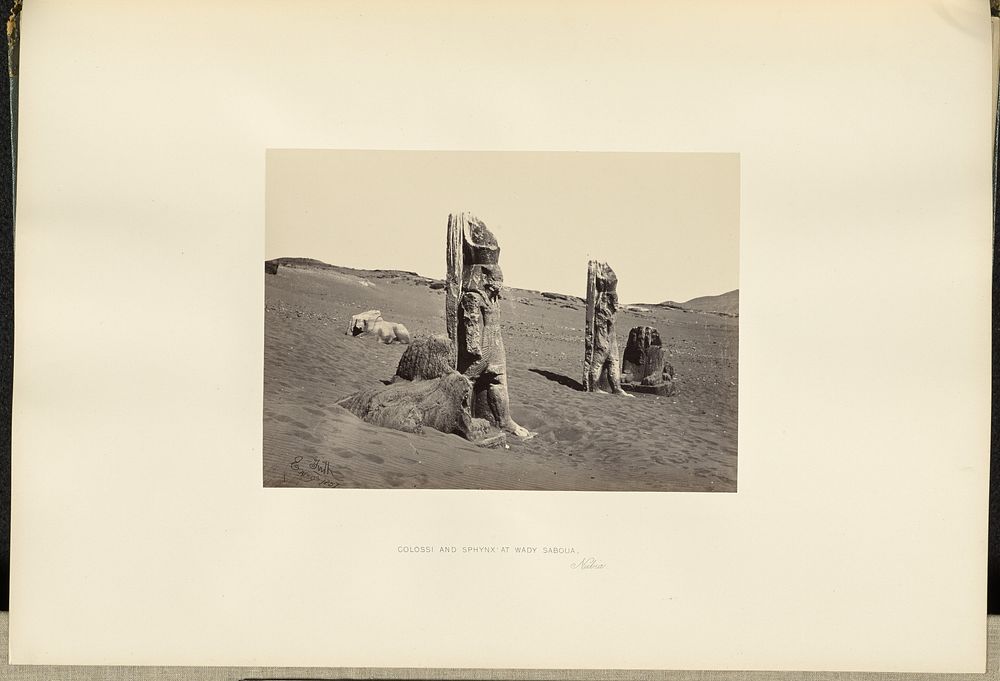 Colossi and Sphynx at Wady Saboua, Nubia by Francis Frith