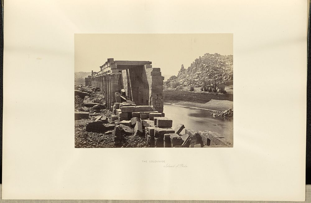 The Colonnade, Island of Philae by Francis Frith
