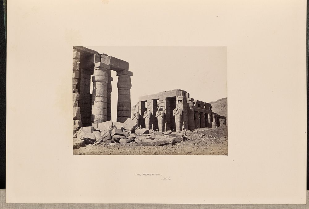 The Memnonium, Thebes by Francis Frith