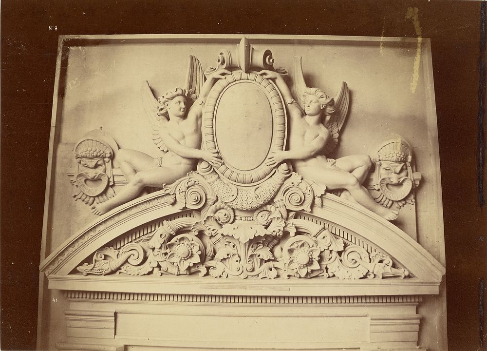 Couronnement des grandes fenetres. Facade principale. by Louis Émile Durandelle