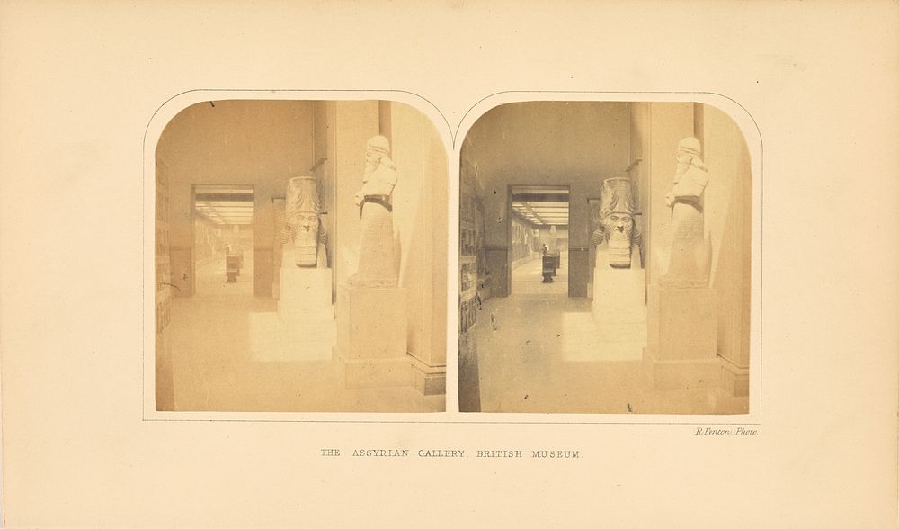 The Assyrian Gallery, British Museum by Roger Fenton