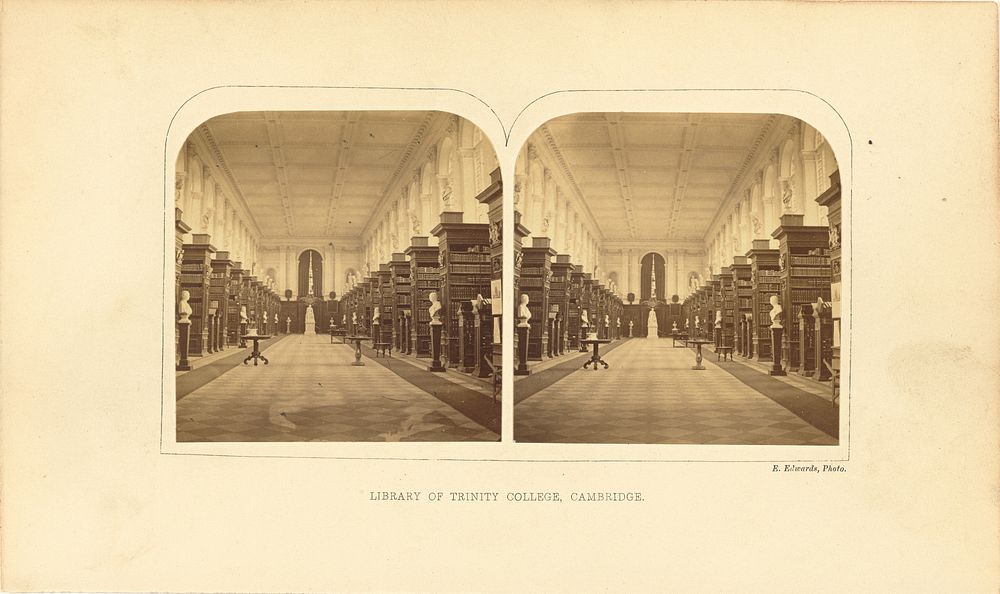 Library of Trinity College, Cambridge by Ernest H Edwards