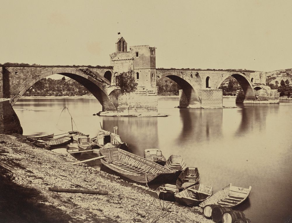 Avignon. Pont St Benezet by Édouard Baldus