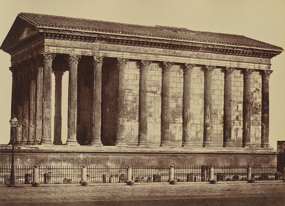 Nimes. Maison Carrée by Édouard Baldus