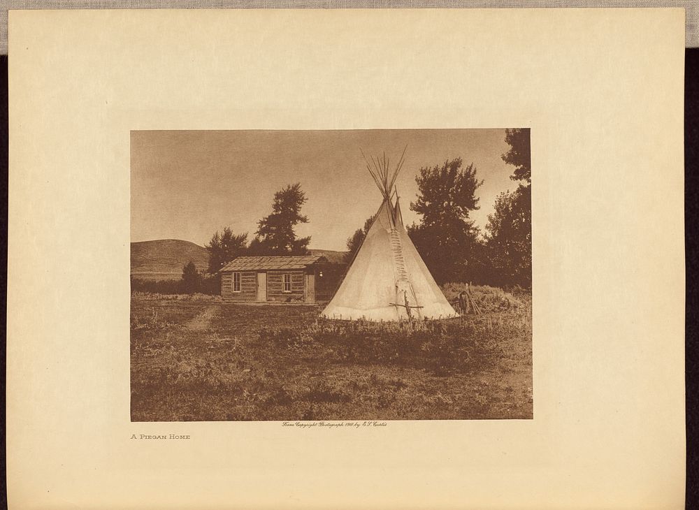 A Piegan Home by Edward S Curtis