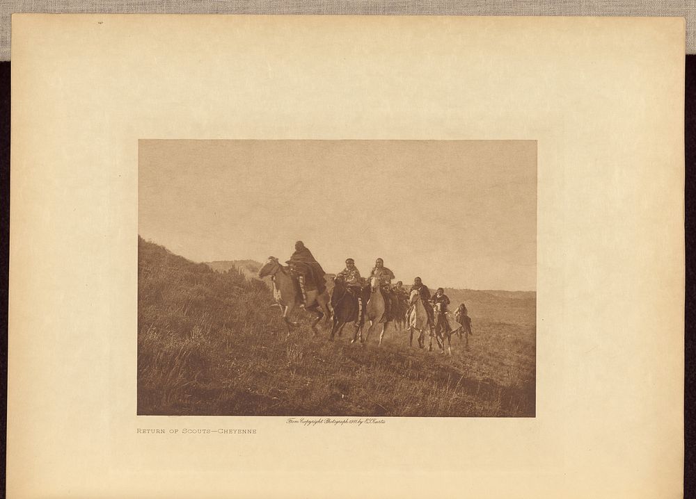 Return of Scouts - Cheyenne by Edward S Curtis