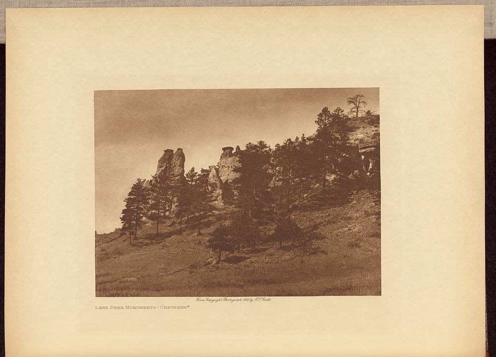 Lame Deer Monuments - Cheyenne by Edward S Curtis