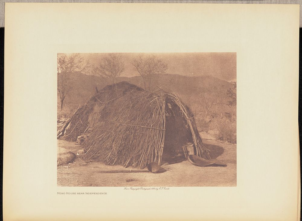Mono House near Independence by Edward S Curtis