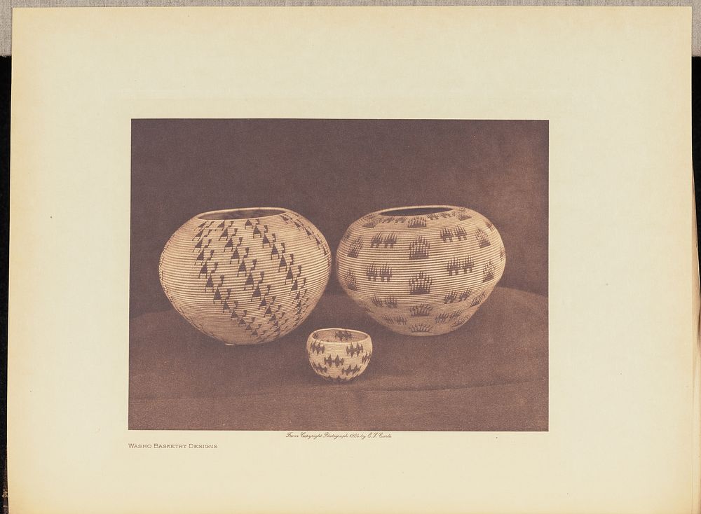 Washo Basketry Designs by Edward S Curtis