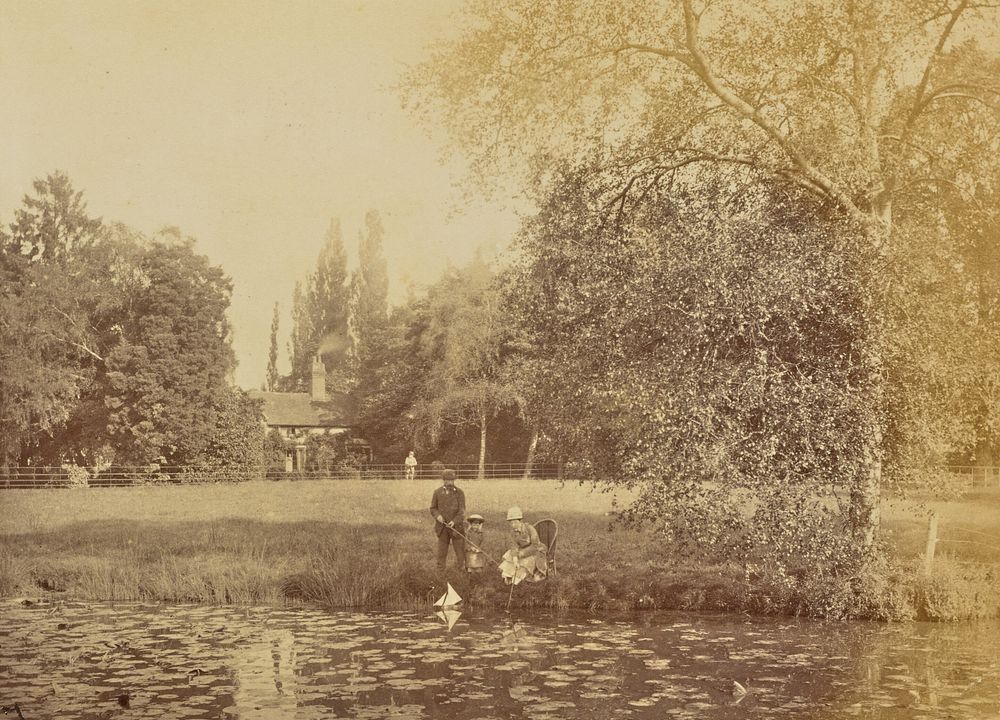 Pond near a Country House by Willoughby Wallace Hooper