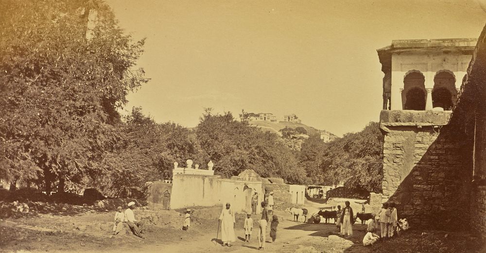 Village View near Maula Ali Hill, Hyderabad by Willoughby Wallace Hooper