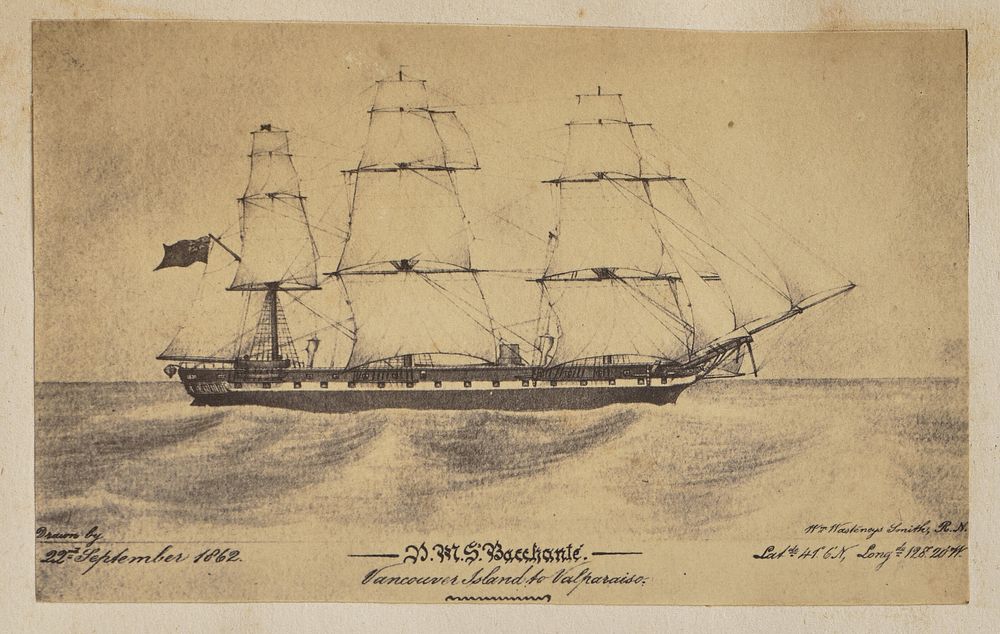 Illustration of the H. M. S. Bacchanté