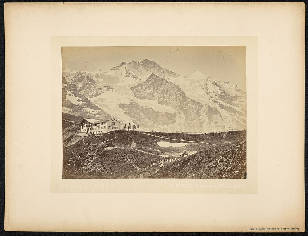 La Jungfrau, vue prise de la Petite Scheideck by Charnaux Frères and Cie