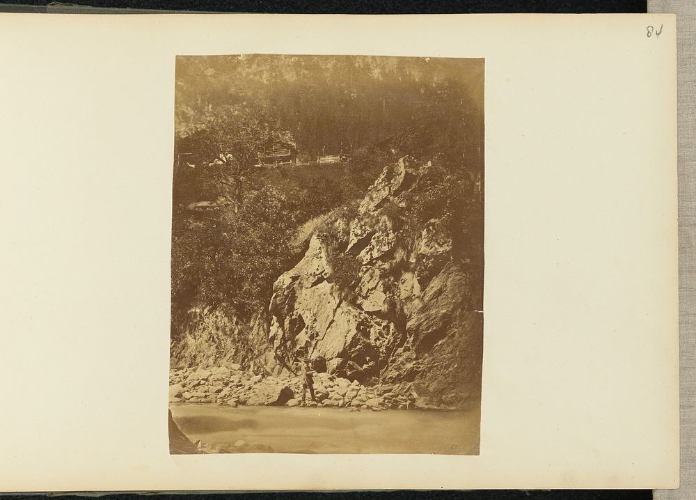 Man beside mountain by Sir John Joscelyn Coghill