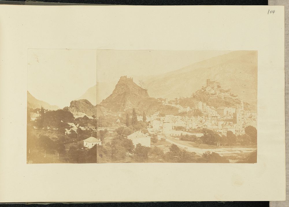 Panorama of city and mountains by Sir John Joscelyn Coghill