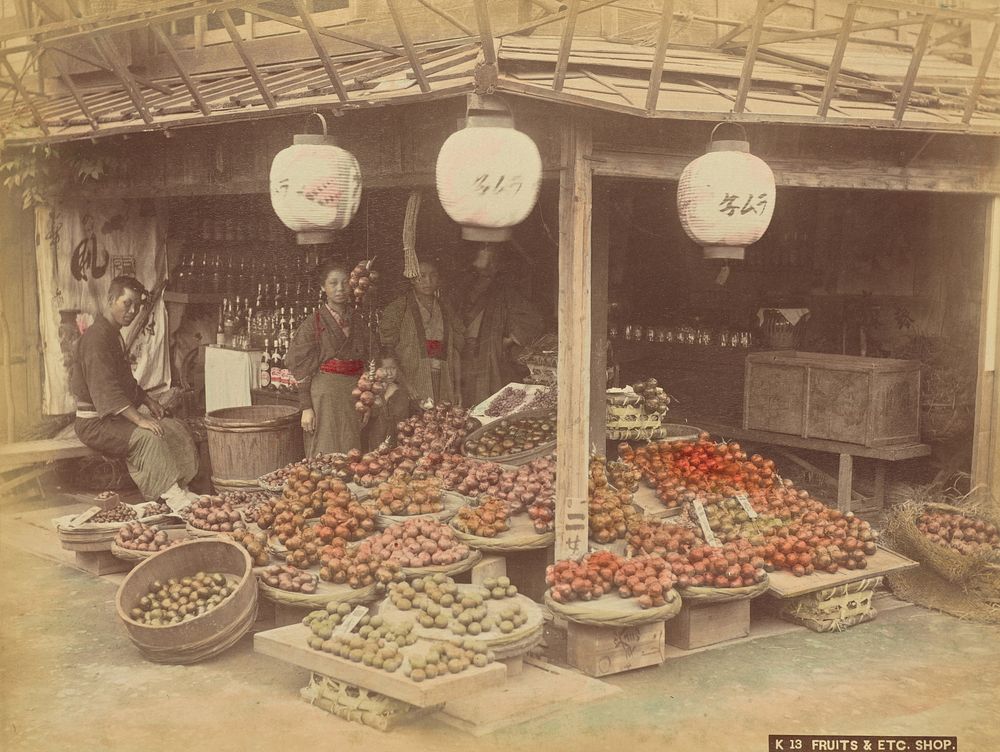 Fruits and Etc. Shop by Kusakabe Kimbei