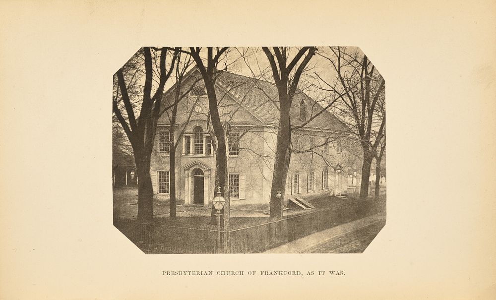 Presbyterian Church of Frankford, as it was. by American Photo Relief Printing Company