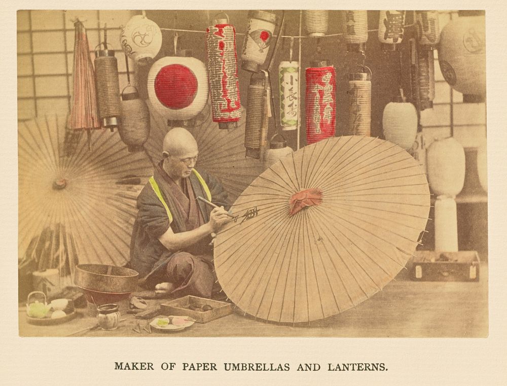 Maker of Paper Umbrellas and Lanterns by Kazumasa Ogawa