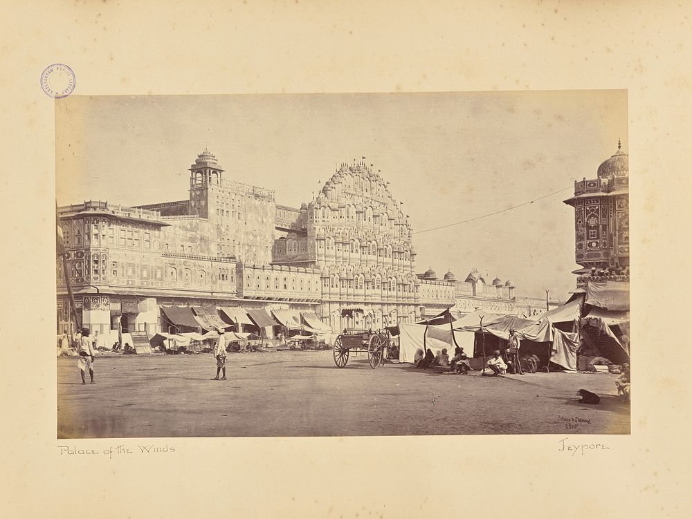 Jaypur; The Hauwa Mahal, or Palace of the Wind by Colin Murray and Bourne and Shepherd