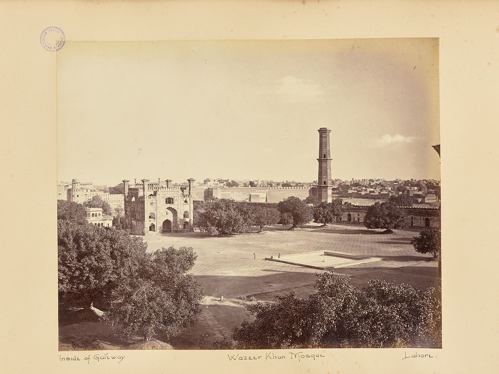 Lahore; Gate of Mosque from Minaret by Samuel Bourne
