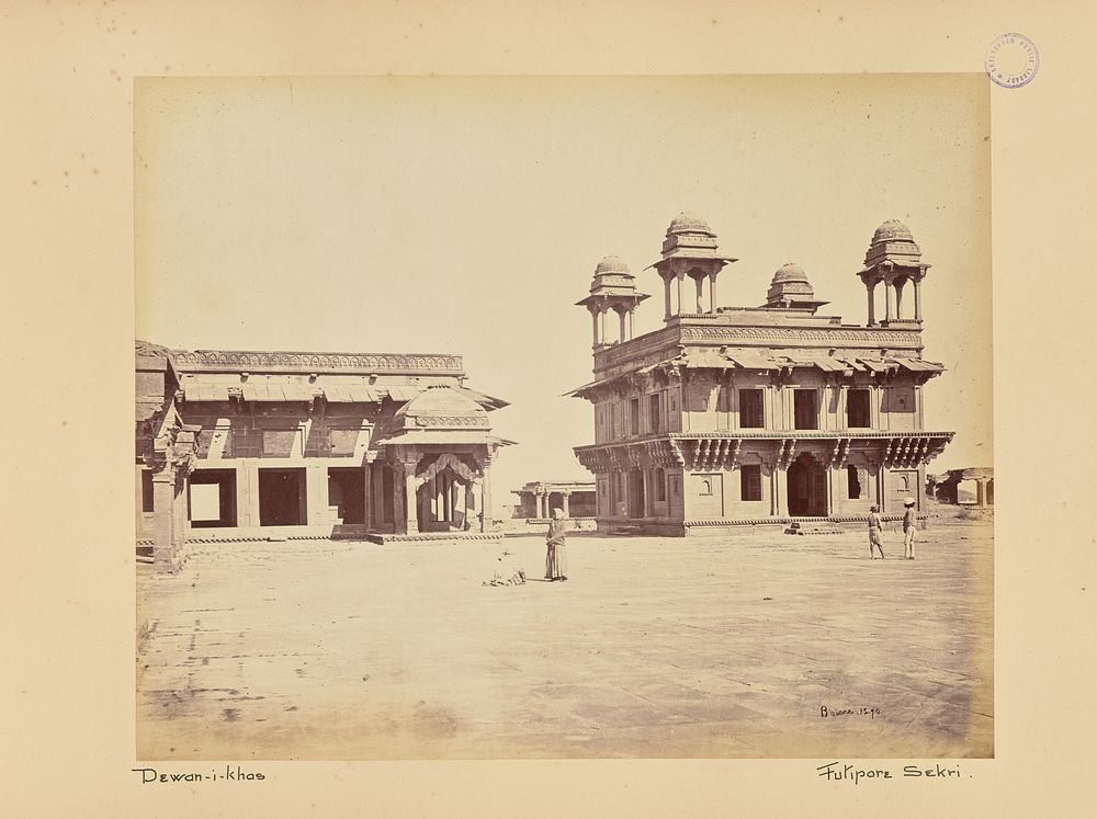 Futtypore Sikri; The Diwan-i-Kass, or Hall of Audience by Samuel Bourne