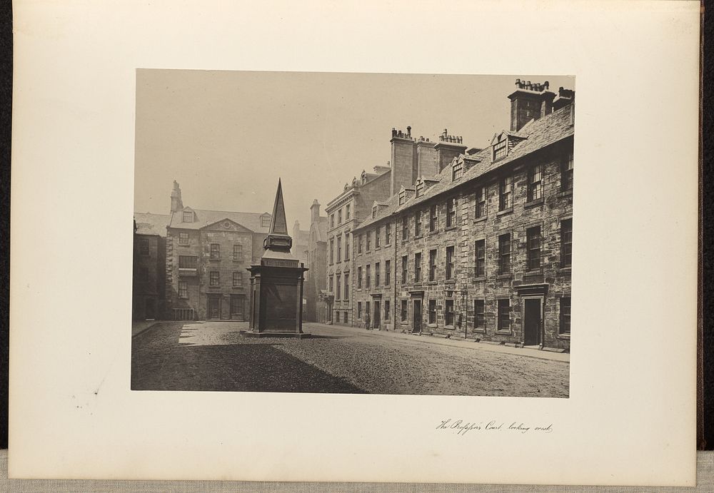 The Professors' Court, looking West. by Thomas Annan