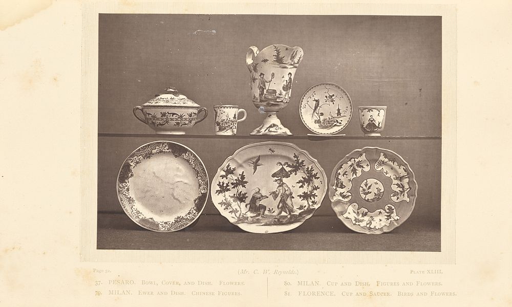 Bowls, cups, and plates by William Chaffers