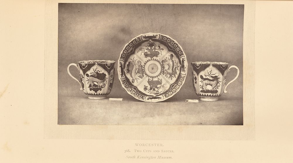 Two cups and saucer by William Chaffers
