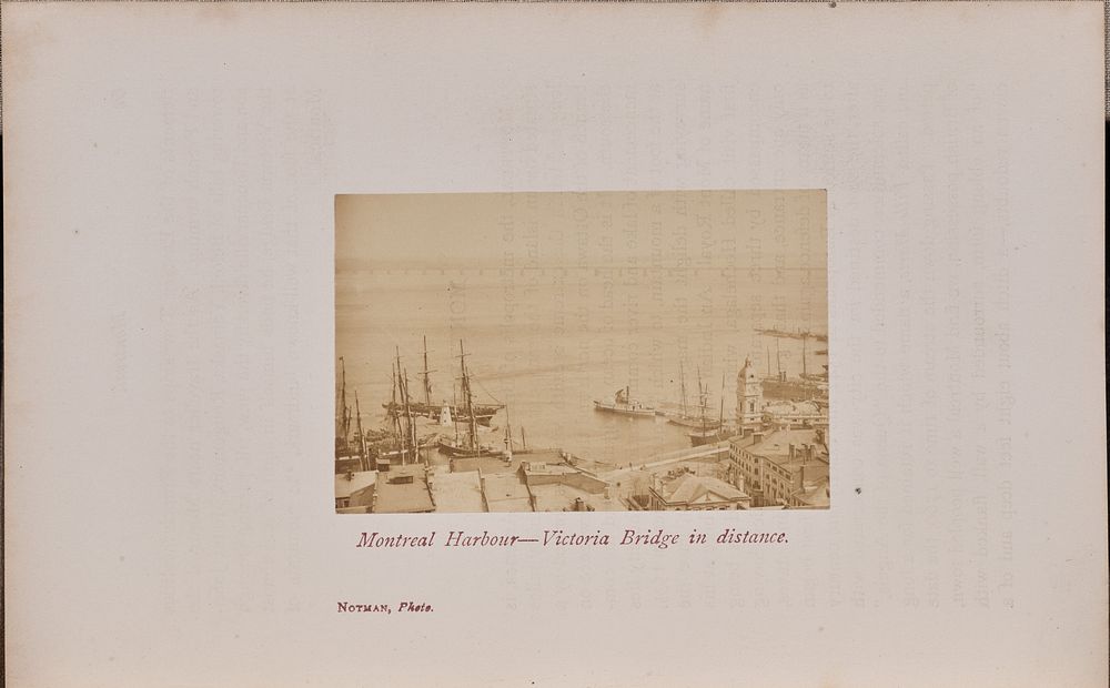 Montreal Harbour - Victoria Bridge in Distance by William Notman