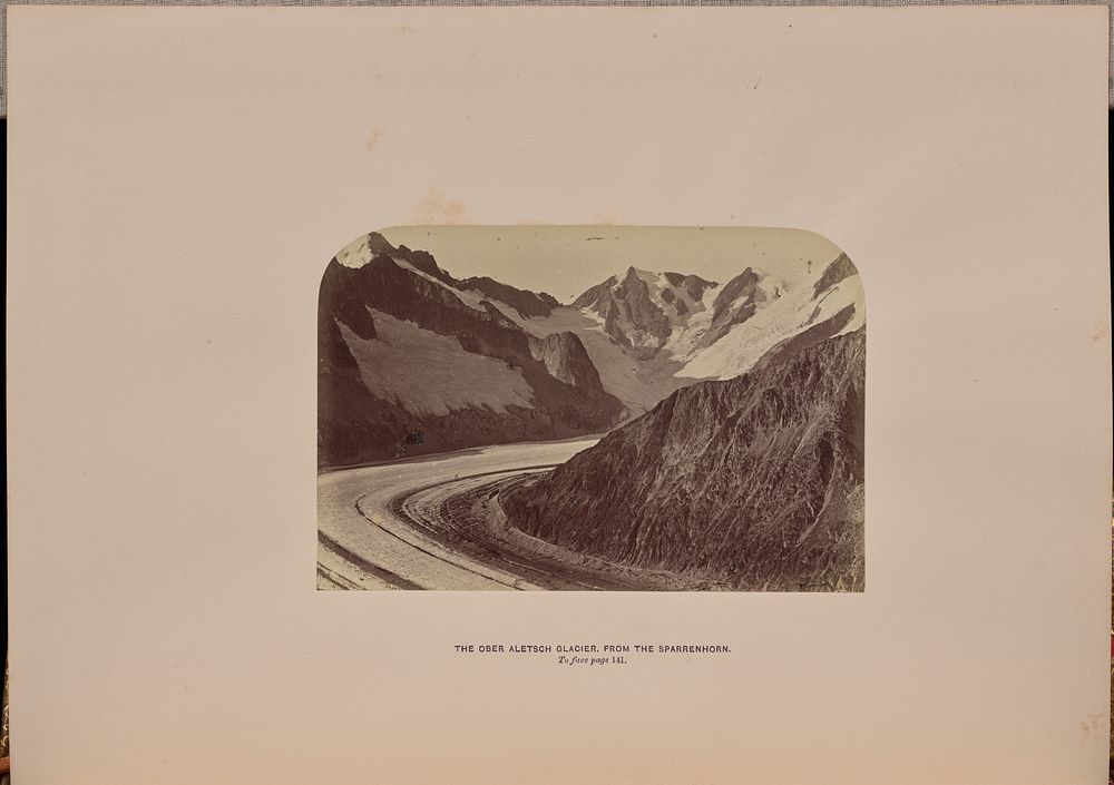 The Ober Aletsch Glacier from the Sparrenhorn by Ernest H Edwards
