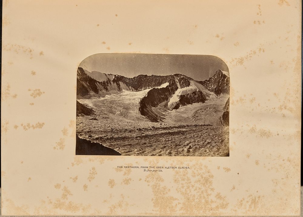 The Nesthorn from the Ober Aletsch Glacier by Ernest H Edwards