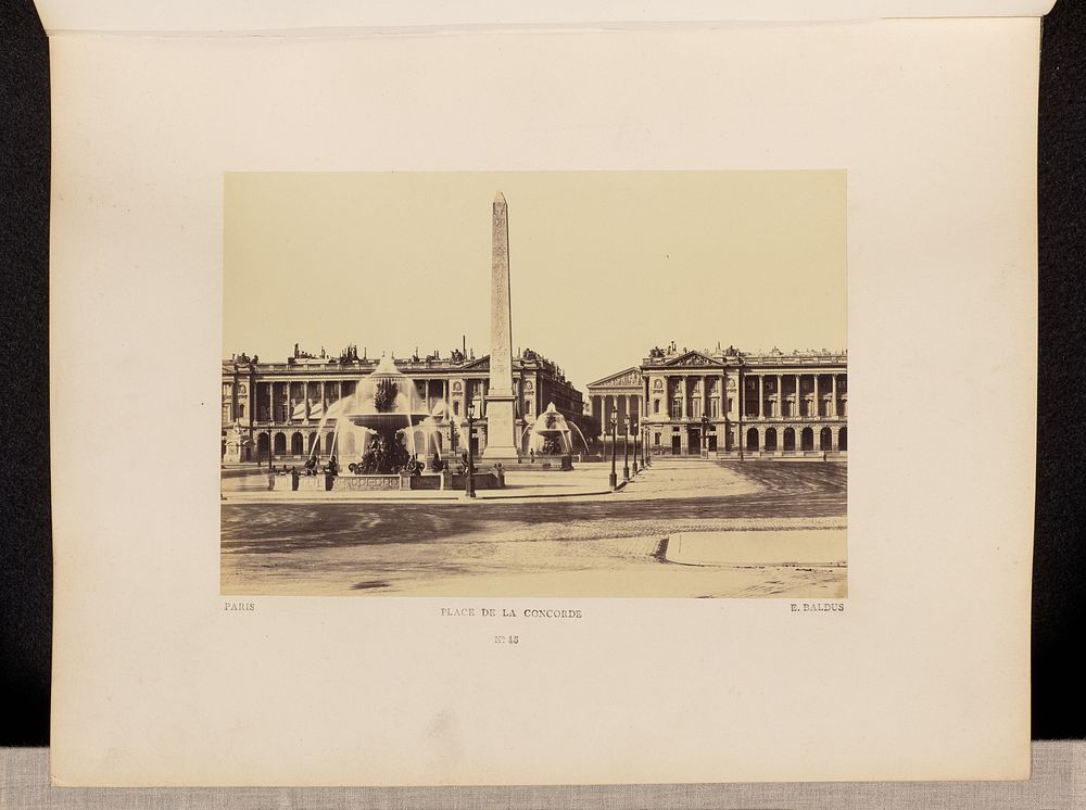 Place de la Concorde (No. 45) by Édouard Baldus