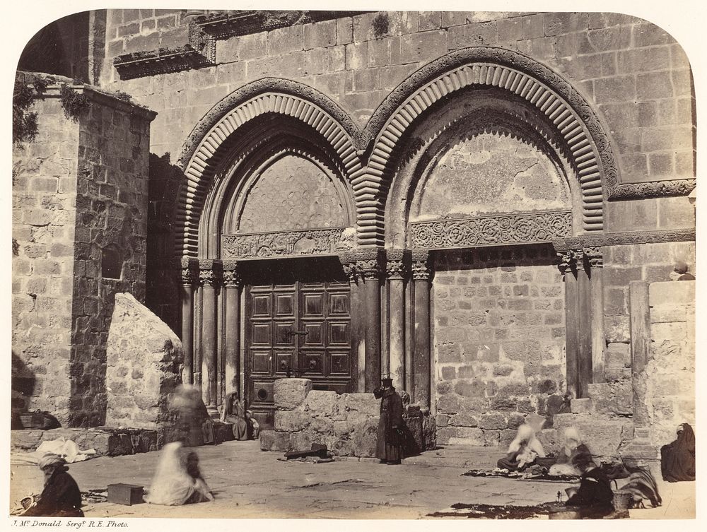 Entrance to the Church of the Holy Sepulchre by Sgt James M McDonald