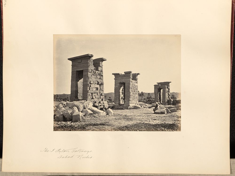 The 3 Pylon Gateways, Dabod, Nubia by Francis Frith