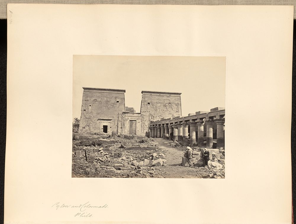 Pylon and Colonnade, Philae by Francis Frith