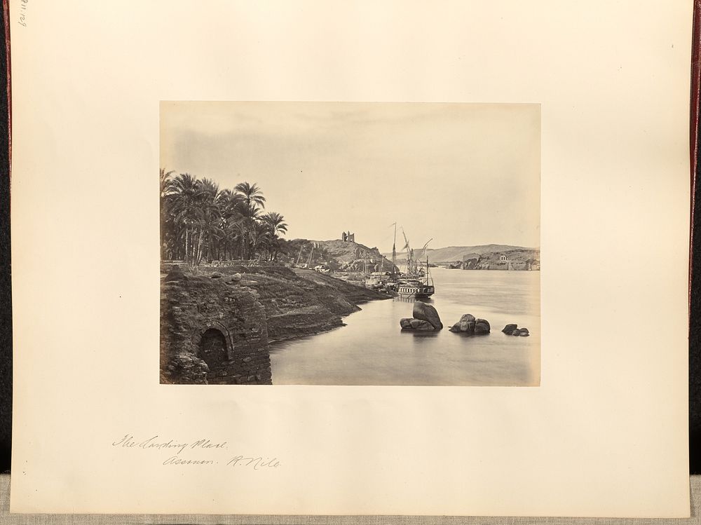 The Landing Place, Assouan, R. Nile by Francis Frith