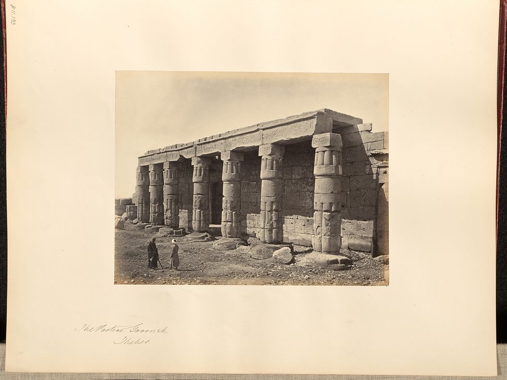 The Portico, Goorneh, Thebes by Francis Frith