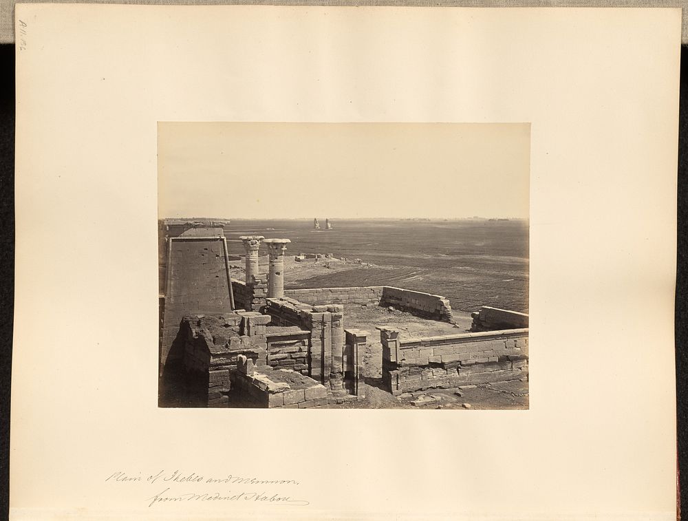Plain of Thebes and Memnom from Medinet Habou by Francis Frith