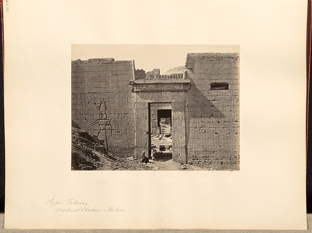 Pylon Gateway, Medinet Habou, Thebes by Francis Frith